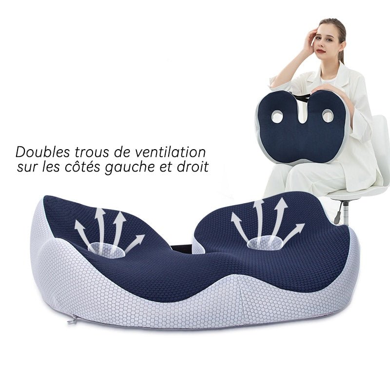 Coussin Lombaire Ergonomique pour Chaise de Bureau – Mousse à Mémoire de Forme, Soulagement des Douleurs Dorsales - LARANA