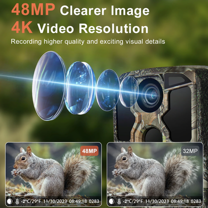 Caméra de Chasse 4K - WiFi, Détection Rapide & Vision Nocturne | Larana