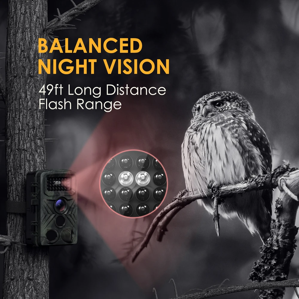 Caméra de Chasse 58MP HD - IR, Vision Nocturne & Détection Rapide | Larana