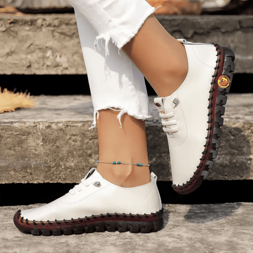 Mocassins Orthopédiques en Cuir Souple pour Femme – Légers, Confortables, Soutien de la Voûte Plantaire - LARANA